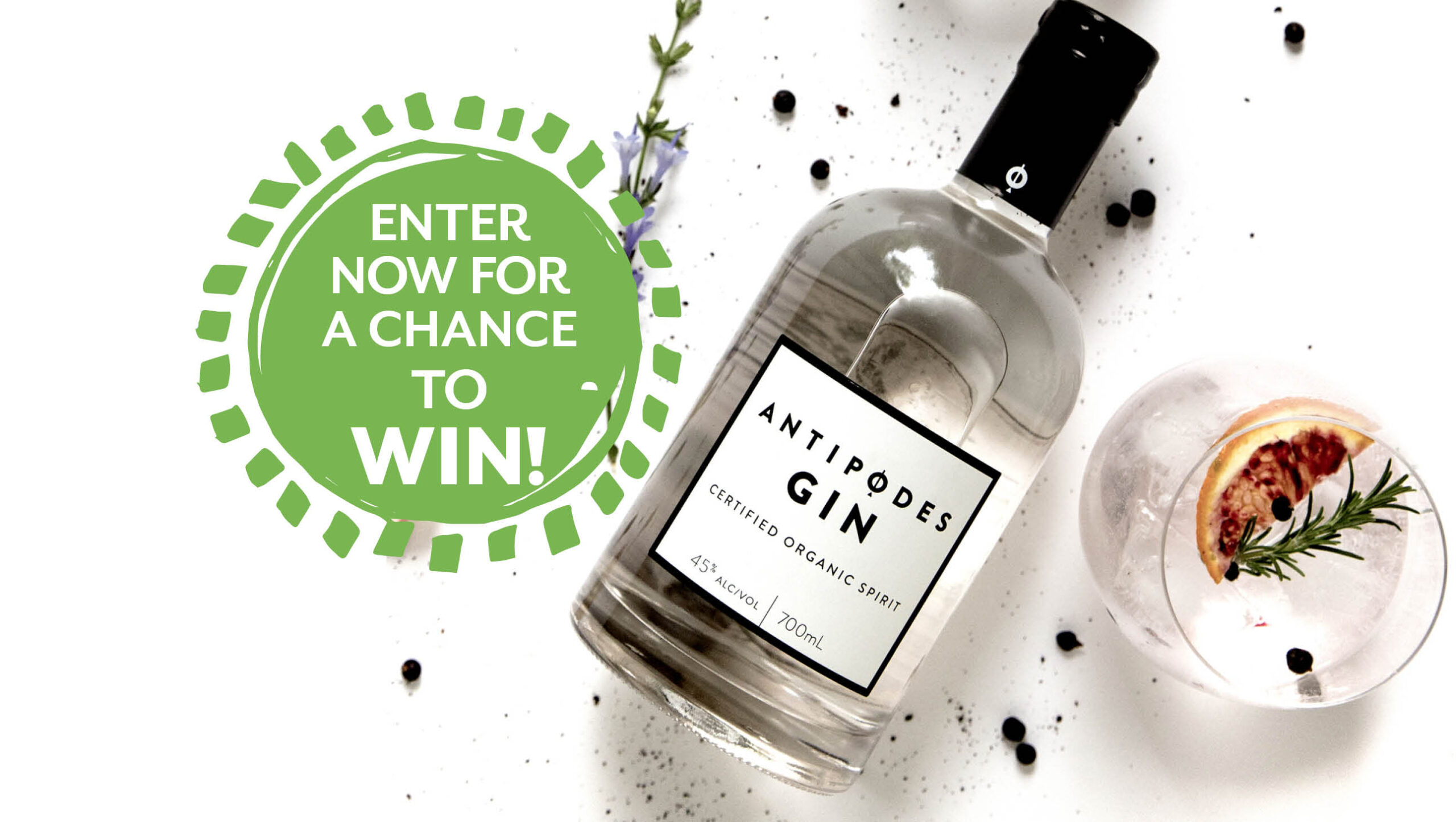 Antipodes Gin made from organic ingredients