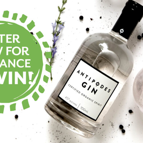 A bottle of The Antipodes Gin Co. gin.